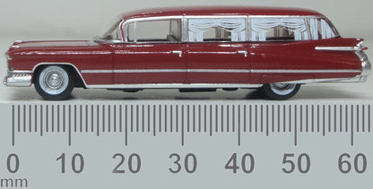 87CM59002 1:100 Scale 1959 Cadillac Miller-Meteor Futura Limousine Seminole Red