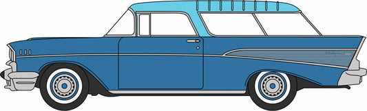 87CN57009 1957 Chevrolet Nomad Larkspur Blue/Harbor Blue