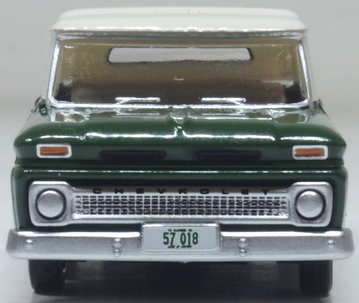 87CP65008 1965 Chevrolet Stepside Pickup Dark Green/Ivory