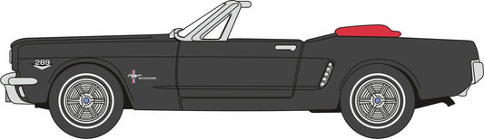 87MU65008 Ford Mustang 1965 Raven Black/Red Interior