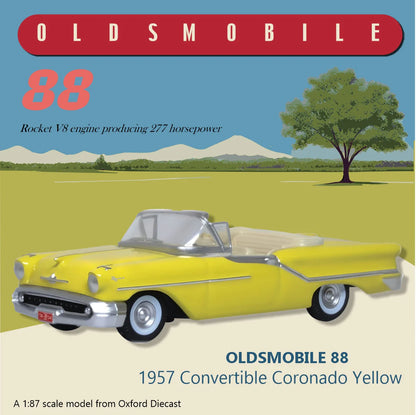 1957 Oldsmobile 88 Convertible Coronado Yellow Roof Down