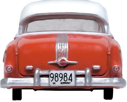 87PC54004 1954 Pontiac Chieftan 4 Door Coral Red/Winter White