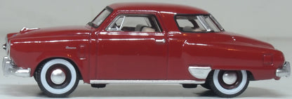 87SC50003 1950 Studebaker Champion Starlight Coupe Commanche Red