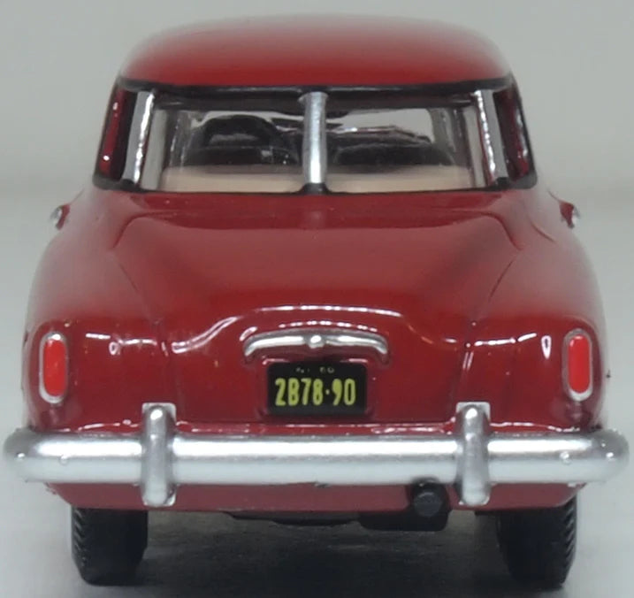 87SC50003 1950 Studebaker Champion Starlight Coupe Commanche Red