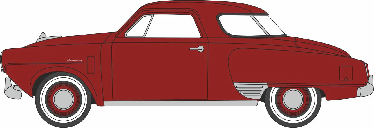 1950 Studebaker Champion Starlight Coupe Commanche Red