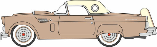 87TH56009 1956 Ford Thunderbird Buckskin Tan/Cream