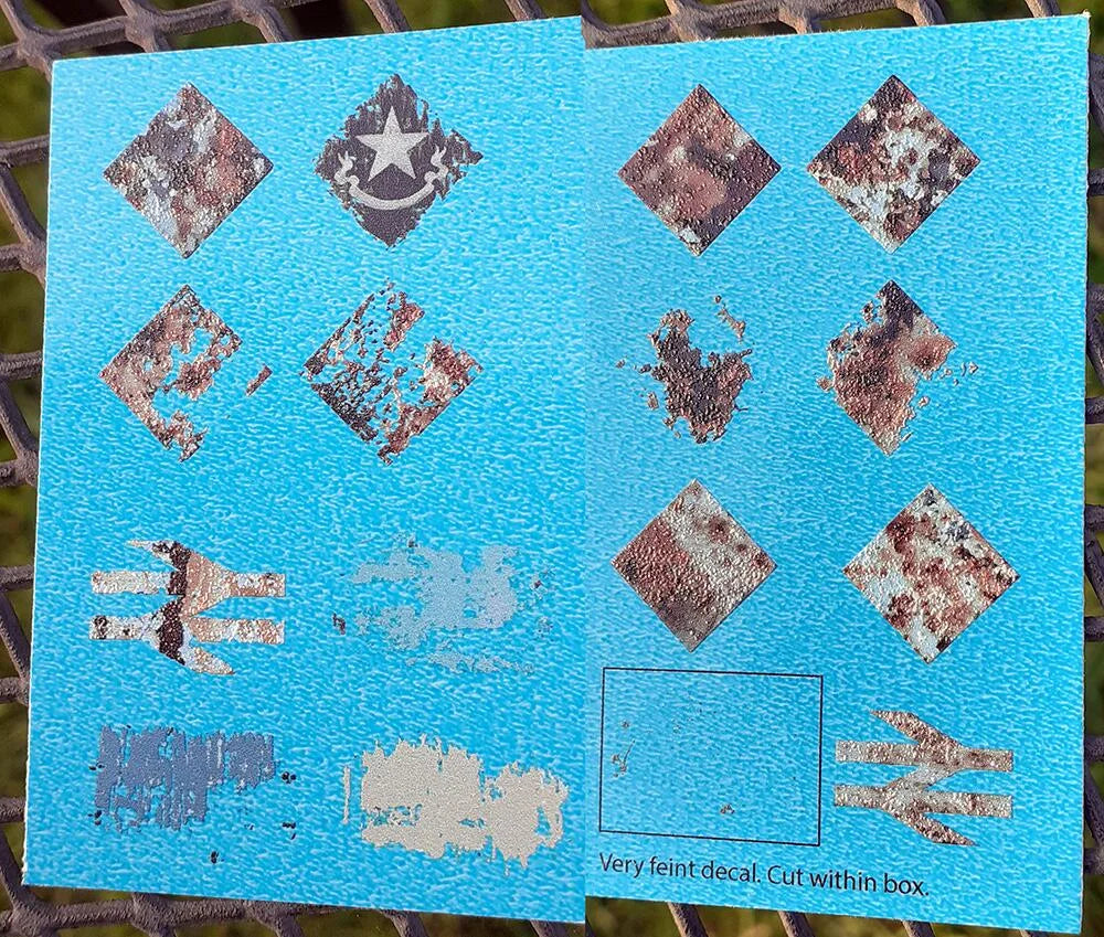 Sub Sector Plaque & Cast Arrow Scars OO Gauge Waterslide Decals