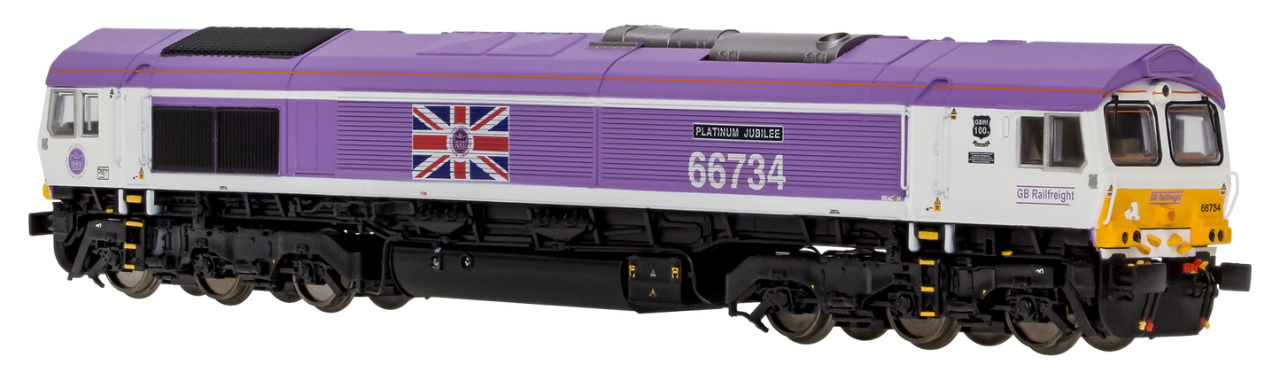 Class 66 66734 Jubilee Pink "Platinum Jubilee" Diesel Locomotive