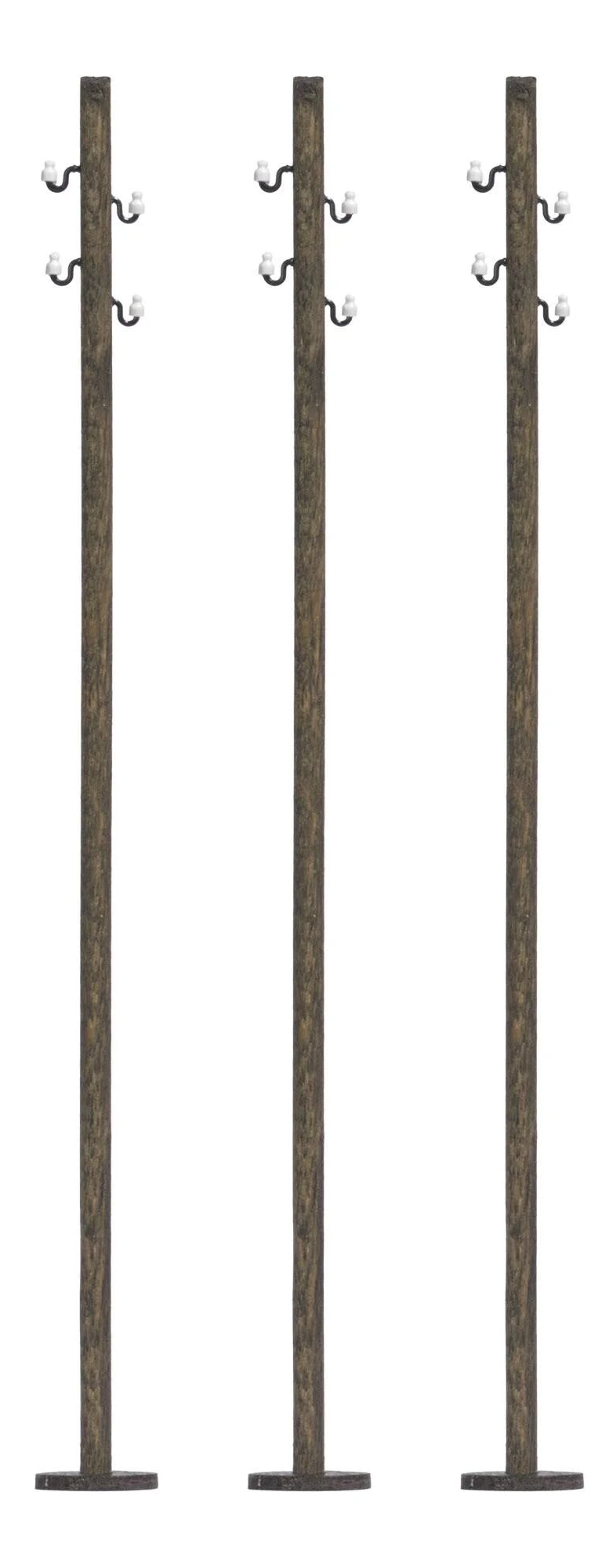 BUS8954 3 Wooden poles for overhead lines