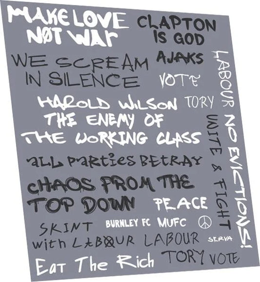 Political graffiti: 1960s OO Gauge Waterslide Decals