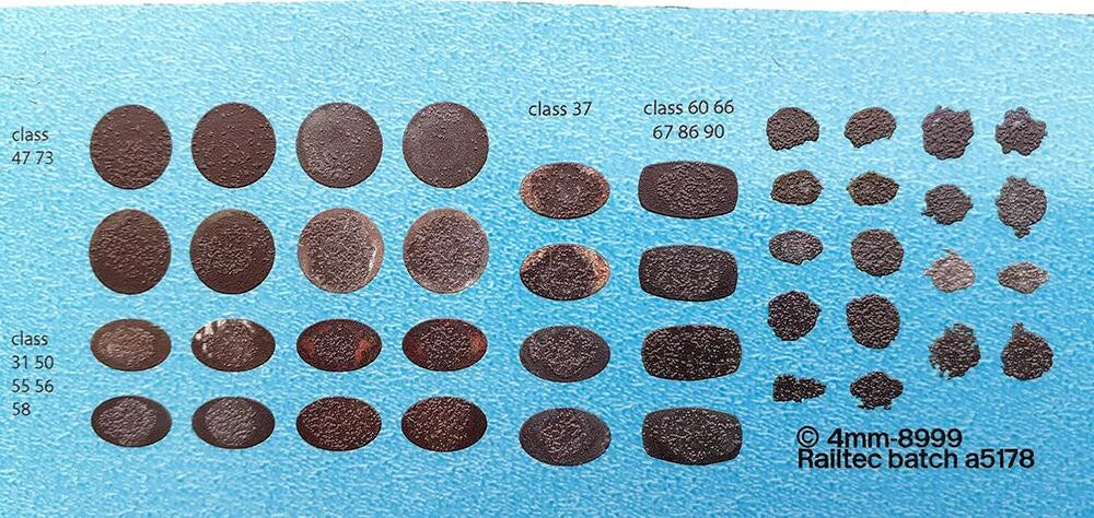 3D Oil and Grease Effect for Buffers OO Gauge Waterslide Decals