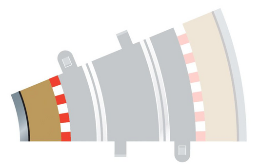 Radius 2 Curve Inner Borders 22.5° x 4