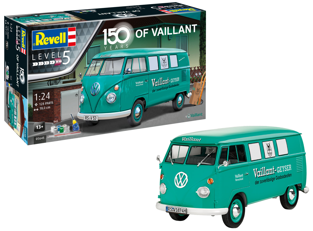 Gift Set - VW T1 Bus "Vaillant 150th Anniversary" Model Kit