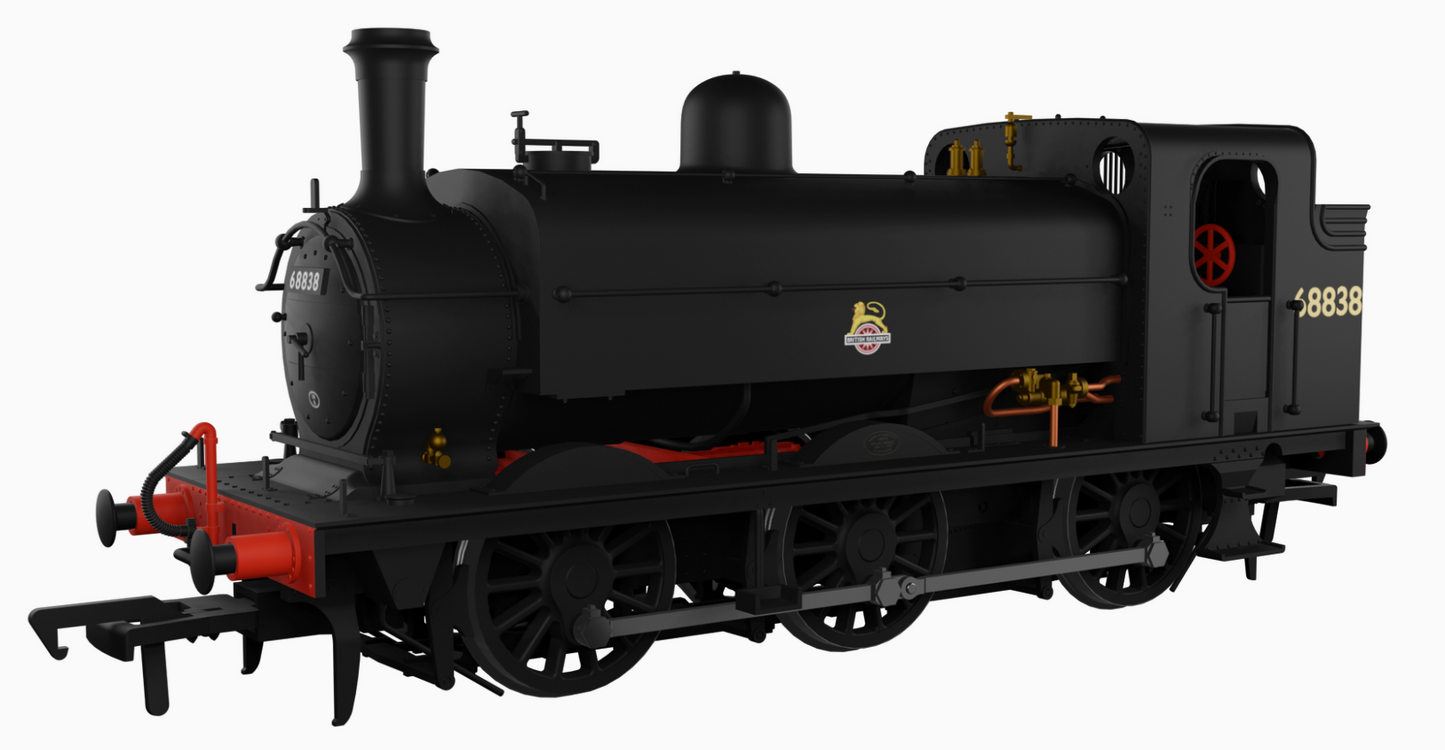 LNER J52/2 No.68838 BR Unlined Black Early Crest Steam Tank Locomotive - DCC Sound