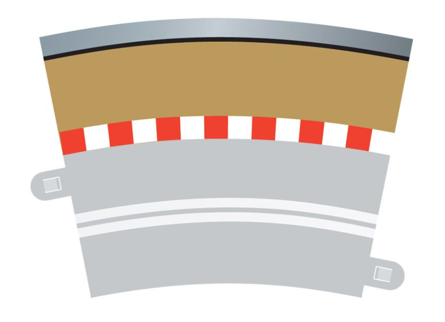 Single Lane Radius 3 Curve Outer Borders 22.5° x 4