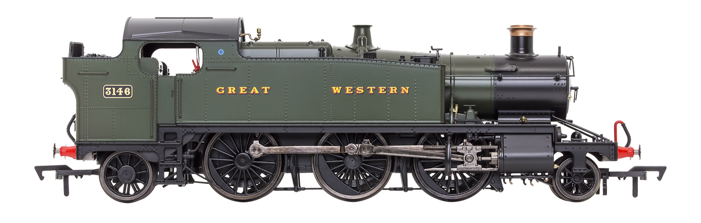 Large Prairie 3146 GWR Green Great Western Steam Locomotive - DCC Fitted