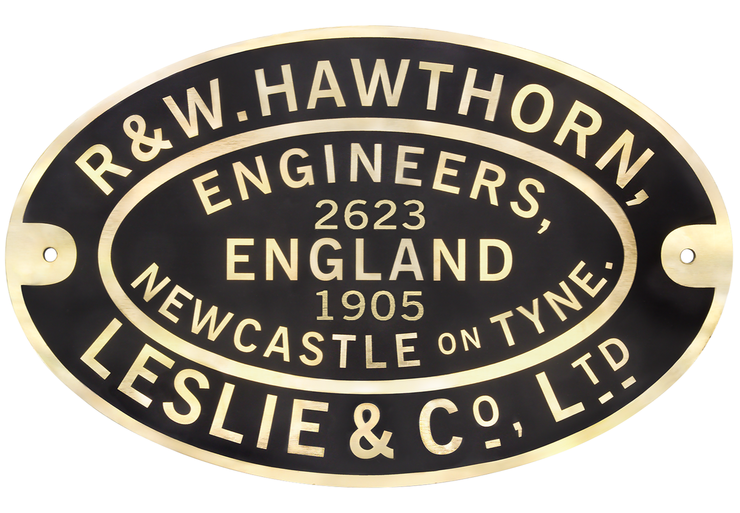 Hawthorn Leslie Worksplate Full Size Replica – 2623 Spider