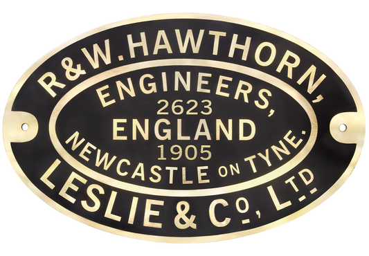 Hawthorn Leslie Worksplate Full Size Replica – 2623 Spider