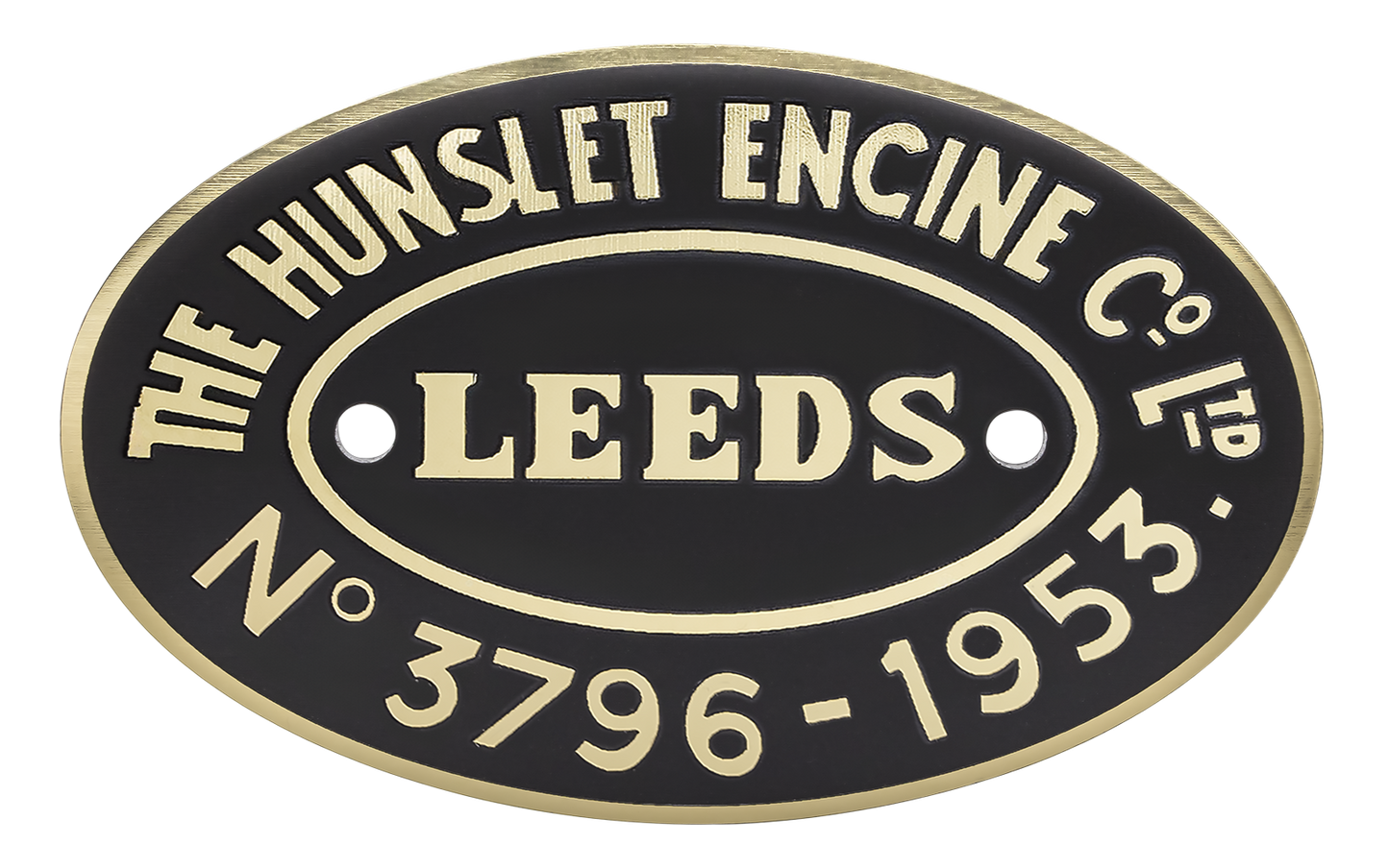 Hunslet Worksplate Third Size Replica - 3796 Errol Lonsdale 196