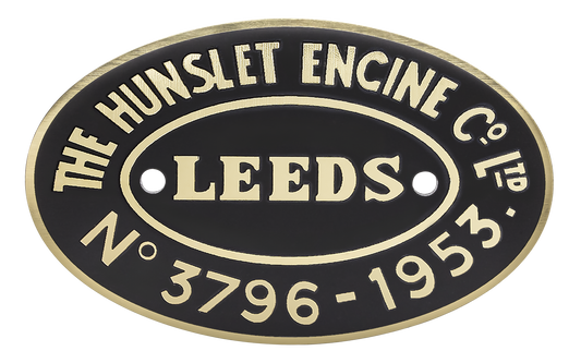 Hunslet Worksplate Third Size Replica - 3796 Errol Lonsdale 196