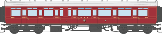 4P-021-003 GWR Corridor Toplight 1914 Lined Crimson Lake Composite RH 6939