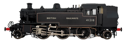 LHT-S-041-002S Ivatt Class 2 2-6-2T 41210 British Railways Lined Black Push Pull Steam Locomotive - DCC Sound