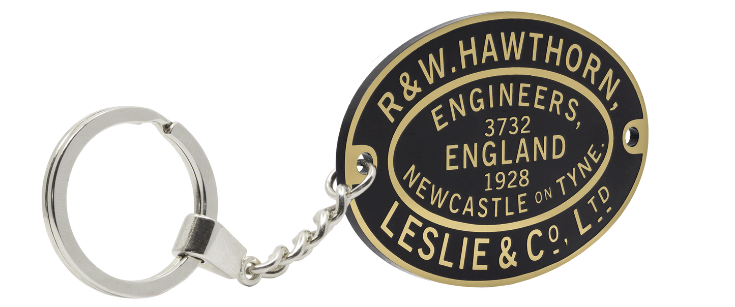 Hawthorn Leslie Worksplate Keyring – 3732 Newcastle Electric Supply no 13