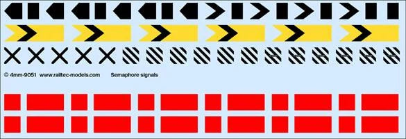 Semaphore Signal Detail Pack OO Gauge Waterslide Decals