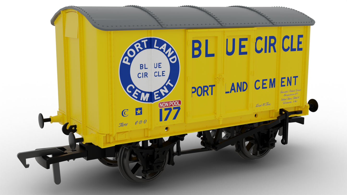 Dia. V6 'Not Quite Mink' Blue Circle Yellow No.177