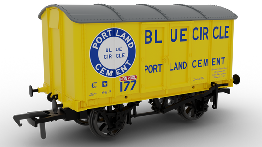 Dia. V6 'Not Quite Mink' Blue Circle Yellow No.177