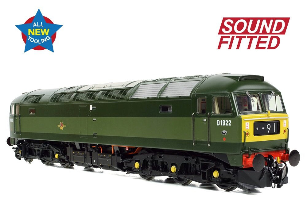 Class 47/0 D1922 BR Two-Tone Green (Small Yellow Panels) Diesel Locomotive - DCC Sound