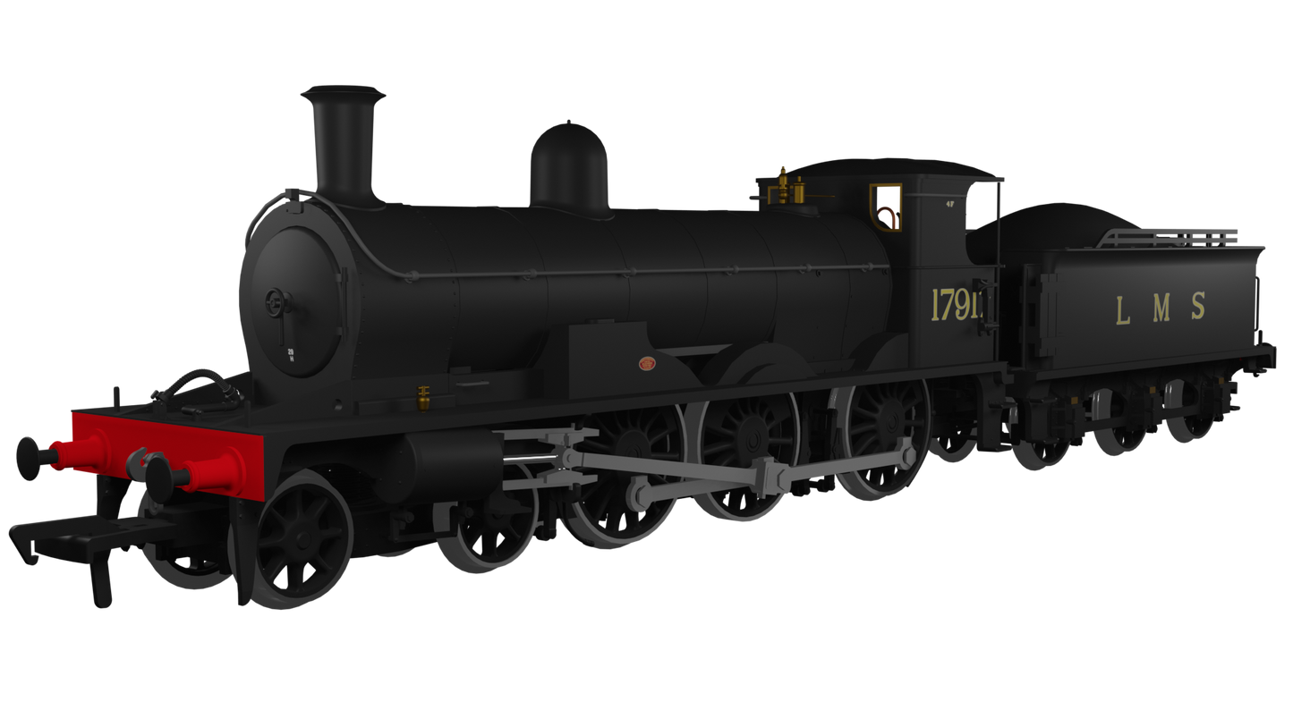 Highland Railways Jones Goods 4-6-0 Steam Locomotive No.17917, LMS unlined black (late)