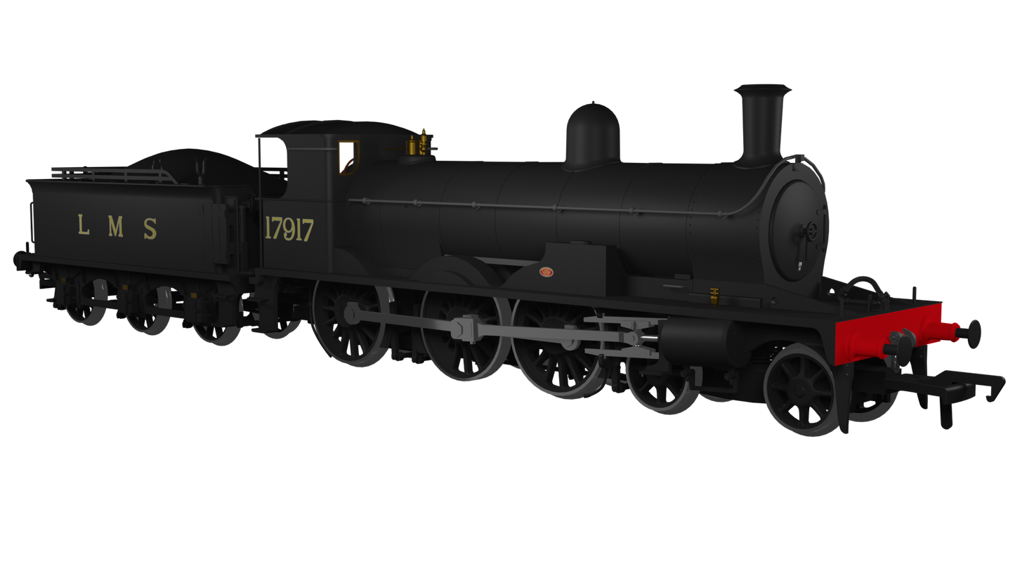 Highland Railways Jones Goods 4-6-0 Steam Locomotive No.17917, LMS unlined black (late)