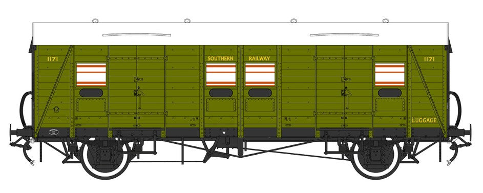 SR Parcels & Miscellaneous Van (PMV) No. 1171 (even planks)