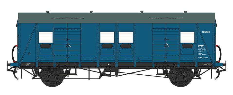 SR Parcels & Miscellaneous Van (PMV) S1574 BR Blue (plywood body)