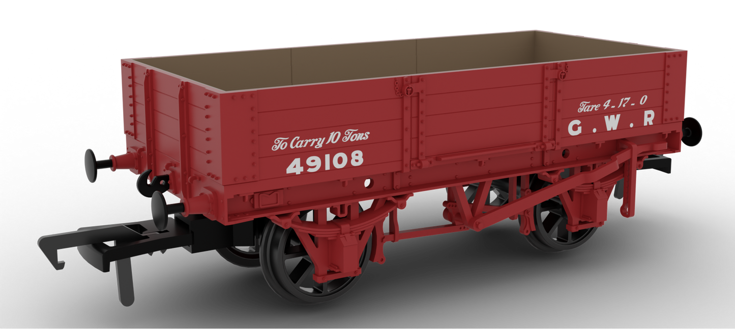 Dia. O21 Four-Plank Open GWR Red (RHS GWR Lettering) No.49108