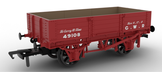 Dia. O21 Four-Plank Open GWR Red (RHS GWR Lettering) No.49108