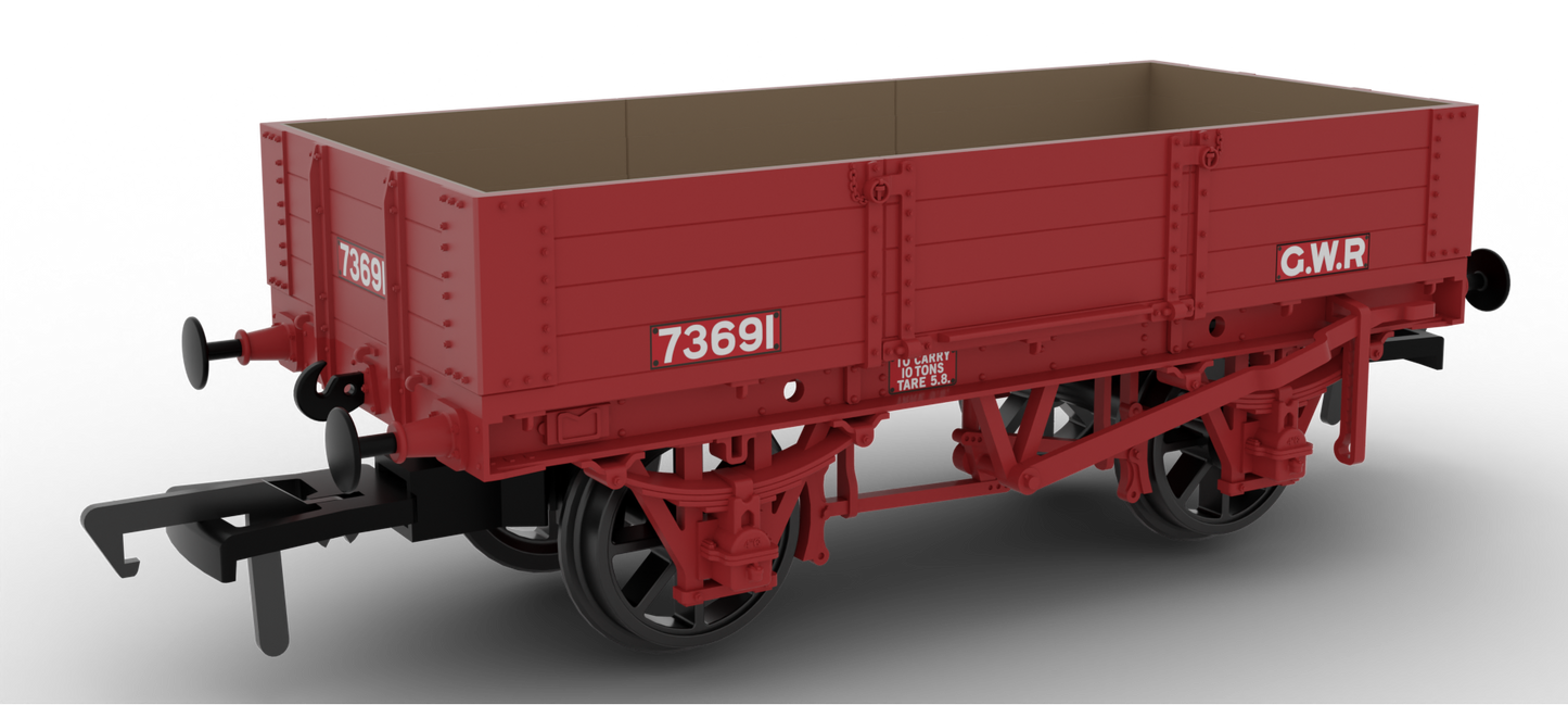 925013 Dia. O21 Four-Plank Open GWR Red (number plates) No.73691