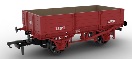 Dia. O21 Four-Plank Open GWR Red (number plates) No.73691