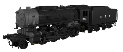 USATC S160 2-8-0 GWR Wartime Black U.S.A on Tender No.1604 Steam Locomotive - DCC Sound