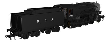 USATC S160 2-8-0 GWR Wartime Black U.S.A on Tender No.1604 Steam Locomotive