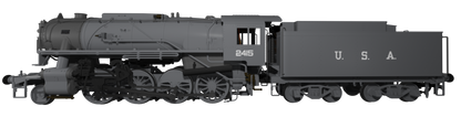 USATC S160 2-8-0 LMS Wartime Dark Grey U.S.A on Tender No.2415 Steam Locomotive - DCC Sound