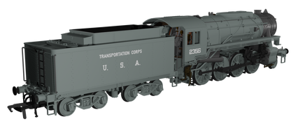 USATC S160 2-8-0 SR Wartime Light Grey with Transportation Corps U.S.A on Tender No.2356 Steam Locomotive