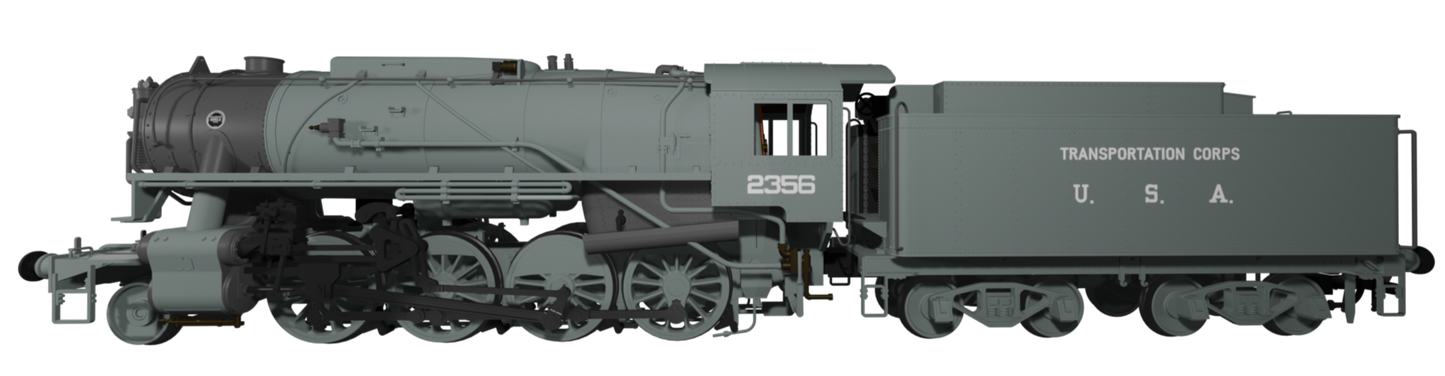 USATC S160 2-8-0 SR Wartime Light Grey with Transportation Corps U.S.A on Tender No.2356 Steam Locomotive