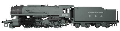 USATC S160 2-8-0 SR Wartime Light Grey with Transportation Corps U.S.A on Tender No.2356 Steam Locomotive - DCC Sound