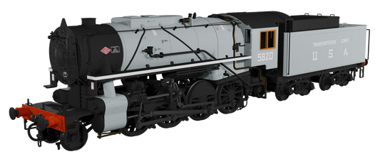 USATC S160 2-8-0 Big Jim Light Grey with Transportation Corps U.S.A on Tender No.5820 (as Preserved) Steam Locomotive - DCC Sound