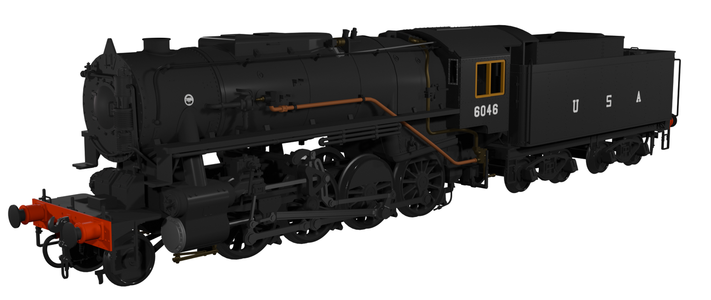 USATC S160 2-8-0 Black U.S.A on Tender No.6046 (as Preserved) Steam Locomotive