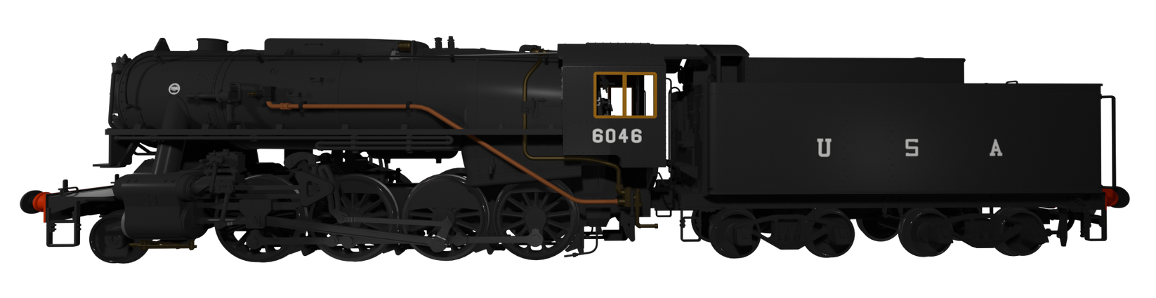 Rapido Trains UK 926007 USATC S160 2-8-0 Black U.S.A on – Rails