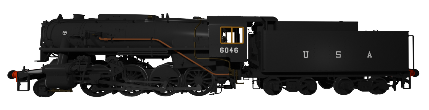 USATC S160 2-8-0 Black U.S.A on Tender No.6046 (as Preserved) Steam Locomotive - DCC Sound