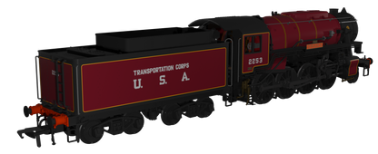 USATC S160 2-8-0 'Omaha' Maroon with Transportation Corps U.S.A on Tender No.2253 (as Preserved) Steam Locomotive - DCC Sound